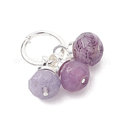 5 шт. двухцветные подвески из натурального малазийского нефрита&nbsp;PALLOY-JF05176-02