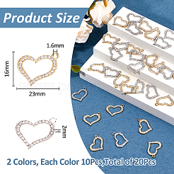 40шт. подвеска из двухцветного сплава со стразами&nbsp;FIND-FH0010-63