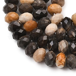 Натуральный черный агат бисер нитей&nbsp;G-C259-A38-5x8mm