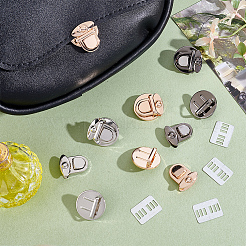 12 шт. 3 цвета железные застежки для сумок&nbsp;PURS-NB0001-02