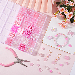 Наборы непрозрачных и прозрачных акриловых бусин&nbsp;MACR-SP0001-48E