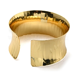 Латунные браслеты с широкими манжетами и стойким покрытием&nbsp;BJEW-D057-02G