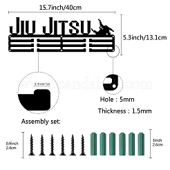 Слово джиу-джитсу мода железная медаль вешалка держатель дисплей настенная стойка&nbsp;ODIS-WH0021-038