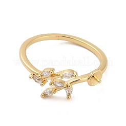 Закрепка колец для чашек из листовой латуни с микропаве из кубического циркония&nbsp;LS-KK-NH0009-03G