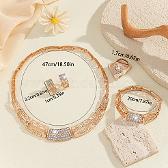 Прямоугольные ожерелья из сплава со стразами и цепочками&nbsp;FS-WG37DB8-01