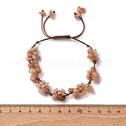 Регулируемые браслеты из плетеных бусин из натуральных драгоценных камней для женщин&nbsp;BJEW-U035-02