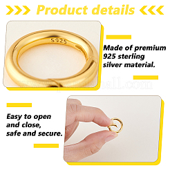1 шт. 925 кольца-пружинки из стерлингового серебра&nbsp;STER-GA0001-36