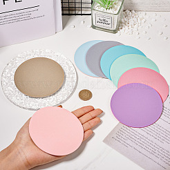 8 шт. двухцветные коврики из искусственной кожи под чашки&nbsp;DJEW-MB0001-01