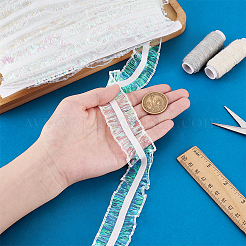 20 м нейлоновая эластичная плиссированная кружевная лента&nbsp;OCOR-WH0070-258B-03