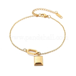 304 нержавеющая сталь цепи браслеты с подвесками для женщин&nbsp;BJEW-U021-11G