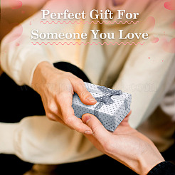 Картонные подарочные коробки для ювелирных изделий в горошек с бантом&nbsp;LS-CON-TAC0001-10C