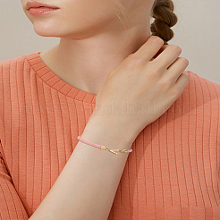 1шт регулируемый нейлоновый шнурок-слайдер браслеты для женщин&nbsp;BJEW-LP0001-32V-03