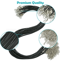 Изготовление ожерелья из черного вощеного шнура 36 шт.&nbsp;NCOR-FS0001-05P