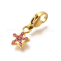 Звезда 304 нержавеющая сталь стразы подвески украшения&nbsp;STAS-R159-57G-05