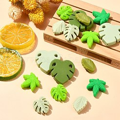 16 шт. 8 силиконовых бусины в виде листьев&nbsp;SIL-CJ0001-73