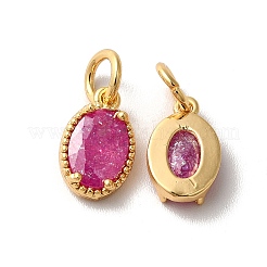 Настоящие 18к позолоченные латунные подвески с микропаве и кубическим цирконием&nbsp;KK-M243-07G-03