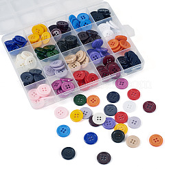 160 шт. 20 цвета пуговицы из смолы с 4 отверстиями&nbsp;BUTT-TA0001-29C