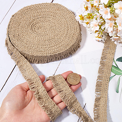 Джутовая лента с кисточками&nbsp;OCOR-WH20006-04C