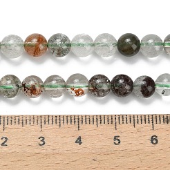 Натуральный зеленый lodolite кварц бисер пряди&nbsp;G-L642-B06-6mm