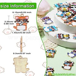 40шт 8 цвета подвески из цинкового сплава&nbsp;FIND-CJ0001-73