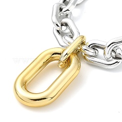 Алюминиевые овальные ожерелья с подвесками&nbsp;NJEW-P289-01P