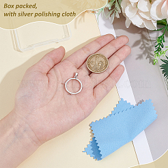 1 шт. 925 оправы для подвески из стерлингового серебра в форме кабошона&nbsp;STER-BC0003-81