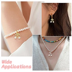 6шт 2 цвета латунные микропаве прозрачные кубические циркониевые подвески&nbsp;KK-CJ0003-19