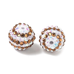 Полосатые бусины из смоляных стразов&nbsp;OACR-A037-01E