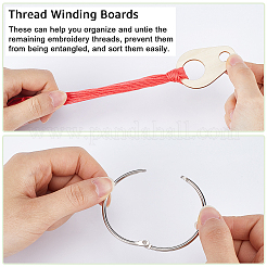 Деревянные органайзеры для вышивальных ниток в форме капли&nbsp;AJEW-GF0009-22