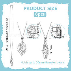 Ожерелье с держателем в виде кристаллической клетки&nbsp;NJEW-AB00035