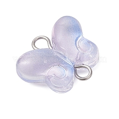 Бабочка градиент цвета краска для выпечки прозрачный стеклянный соединитель подвески&nbsp;PALLOY-JF03278-02