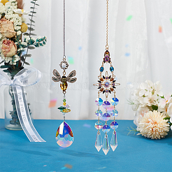 2 шт. 2 стиля подвесных ловцов солнца для стеклянных окон&nbsp;HJEW-OC0001-45