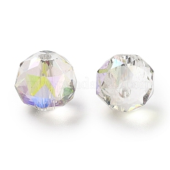 Гальванические круглые стеклянные бусины&nbsp;EGLA-A043-01-FR01