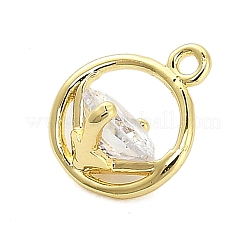 Латунные микро проложить кубического циркония подвески&nbsp;ZIRC-F143-02G