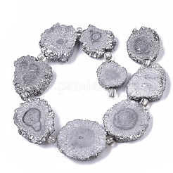 Гальванические природный кварц бисер пряди&nbsp;G-R461-04F