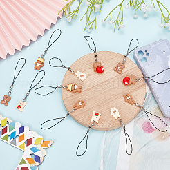 Милый медведь украшения нейлон телефон прелести ремешок&nbsp;HJEW-PH01743