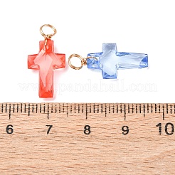 Подвески крест прозрачный акрил&nbsp;PALLOY-JF03190