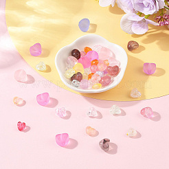 50шт 5 стиля прозрачные акриловые бусины&nbsp;TACR-YW0003-40