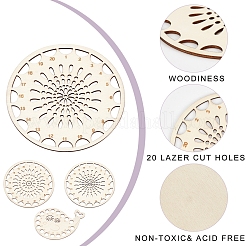 3 шт. 3-х стильная пластина для намотки хлопковой и деревянной нити&nbsp;DIY-GF0005-01