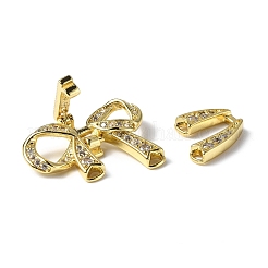 Реечное покрытие латунь микро паве прозрачный кубический цирконий складные застежки&nbsp;KK-G448-02G