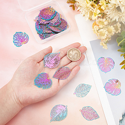 42 шт. 3 стиля ионного покрытия (IP) 201 филигранные подвески из нержавеющей стали&nbsp;STAS-DC0002-72