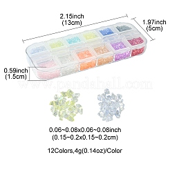 48 г 12 цвета прозрачное гальваническое измельченное стекло&nbsp;GLAA-FS0001-65