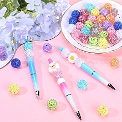 40 шт. 10 вида бусин из смоляных стразов&nbsp;RESI-SC0003-02