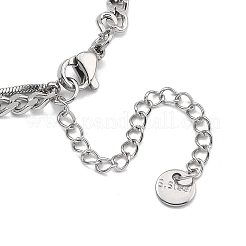 Ожерелья с подвесками в виде луны и круга из нержавеющей стали 304&nbsp;LS-NJEW-P318-02P