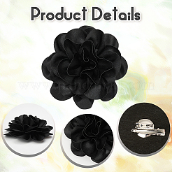 Цветочные броши из полиэстера&nbsp;JEWB-WH20003-04F