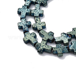 Гальванические бусины из натуральной лавы&nbsp;G-A256-A01-01E