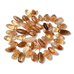 Природный желтый кварц нитей бисера&nbsp;G-P604-A25-01