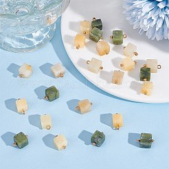 24 шт. 3-х цветные подвески из натурального нефрита&nbsp;G-AR0006-18