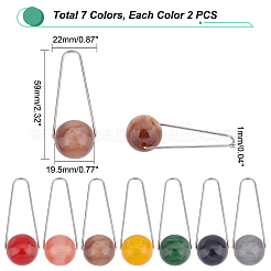 14 шт. 7-цветные акриловые подвески в стиле имитации драгоценных камней двухцветные большие&nbsp;STAS-UN0037-69
