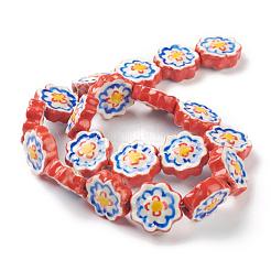 Ручной работы фарфора цветок бисер пряди&nbsp;PORC-G006-14D